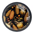 thumbnail image 1 of 4 Pcs Thanksgiving Corn Knobs for Kitchen Cabinet Cupboard Dresser Bookcase Drawer Pulls Handles Round Home Decor, 1 of 8