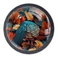 thumbnail image 1 of 4 Pcs Thanksgiving Turkey Knobs for Kitchen Cabinet Cupboard Dresser Bookcase Drawer Pulls Handles Round Home Decor, 1 of 8