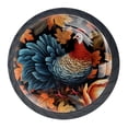 thumbnail image 1 of 4 Pcs Thanksgiving Turkey Knobs for Kitchen Cabinet Cupboard Dresser Bookcase Drawer Pulls Handles Round Home Decor, 1 of 8