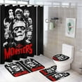 thumbnail image 1 of 4 Pcs The Munsters Shower Curtain Set with Rugs, Bathroom Set with Shower Curtain And Rugs with 12 Hooks for Bathroom Decor, 1 of 7
