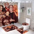 thumbnail image 1 of 4 Pcs The Munsters Shower Curtain Set with Rugs, Bathroom Set with Shower Curtain And Rugs with 12 Hooks for Bathroom Decor, 1 of 7