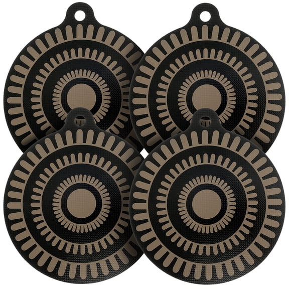 4 Pcs Thermochromic Silicone Induction Cooktop Protect Mat,Silicone mat for Induction Cooktop,Induction Cooktop protective cover (9.9inches)