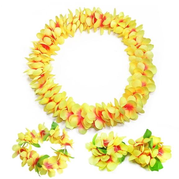 4 Pcs Thicken 41 Inch Multicolour Hawaiian Leis for Graduation Party, Dance Party, Photo Prop in Outdoors