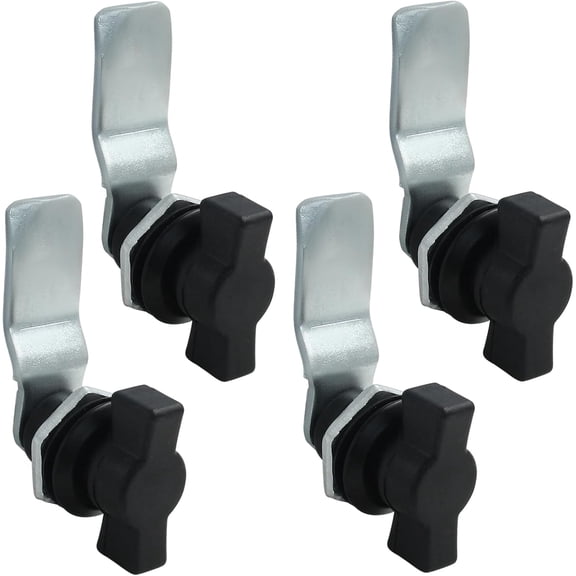 4 Pcs Thumb Operated Offset Cam Lock, T Handle Thumb Cam Lock Swing Knob Turn Latch for Machine Cabinet Drawer
