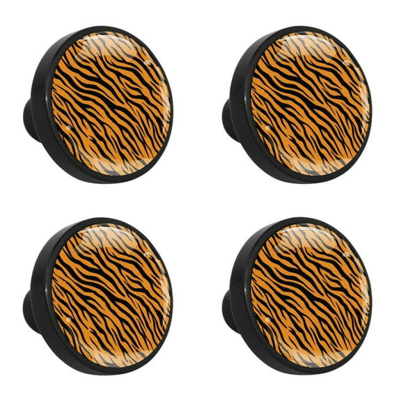 4 Pcs Tiger Skin Texture Knobs for Kitchen Cabinet Cupboard Dresser Bookcase Drawer Pulls Handles Round Home Decor