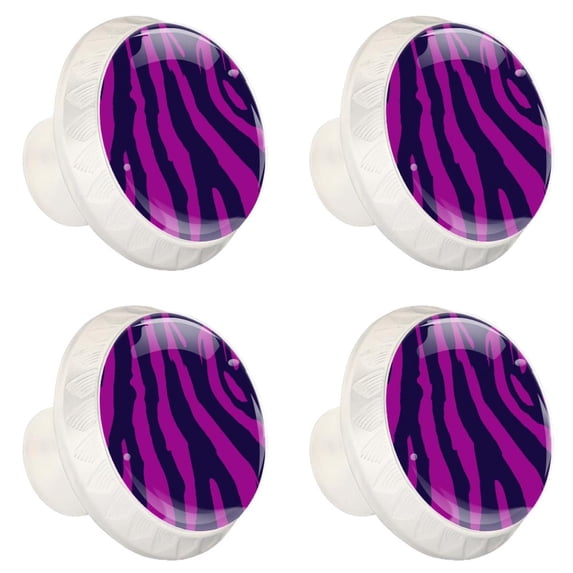 4 Pcs Tiger Skin Texture Knobs for Kitchen Cabinet Cupboard Dresser Bookcase Drawer Pulls Handles Round Home Decor