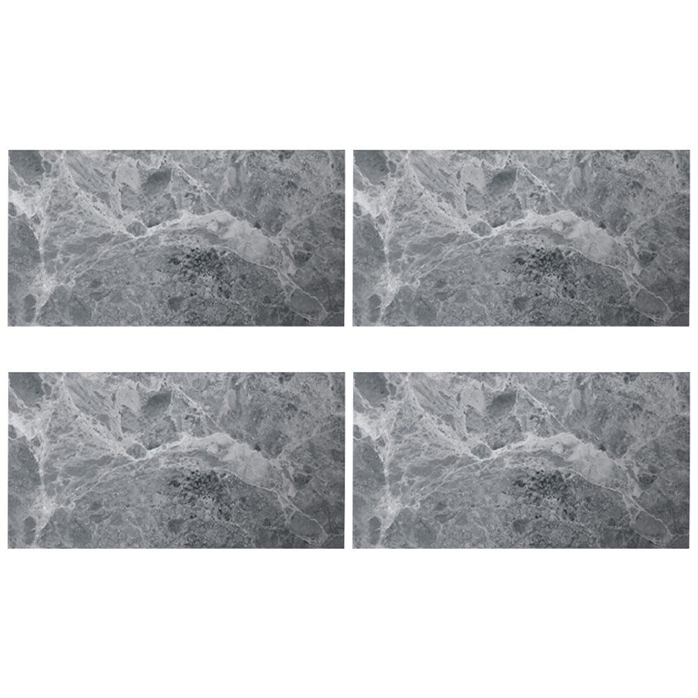 4 Pcs Tile Stickers Decorative Decals Kitchen Grey Self