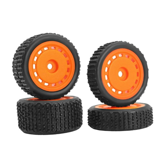 4 Pcs Tire Wheel RC Wheel Rims RC Wheel Hub Durable Nylon Lightweight Design for 1/24 Micro B RC Car