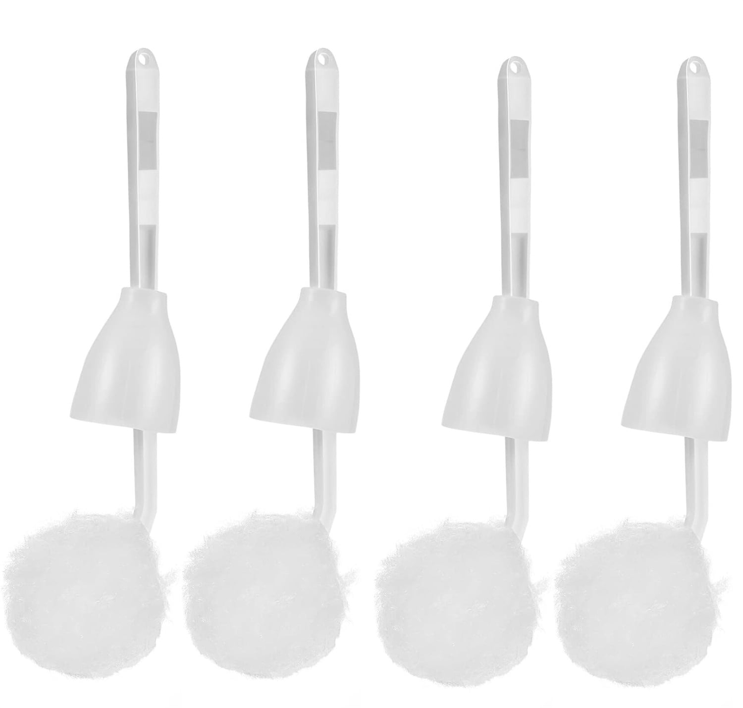 4 Pcs Toilet Bowl Brush,Bexikou Soft Swab Toilet Brush with Long Handle,Toilet Scrubber Cleaning