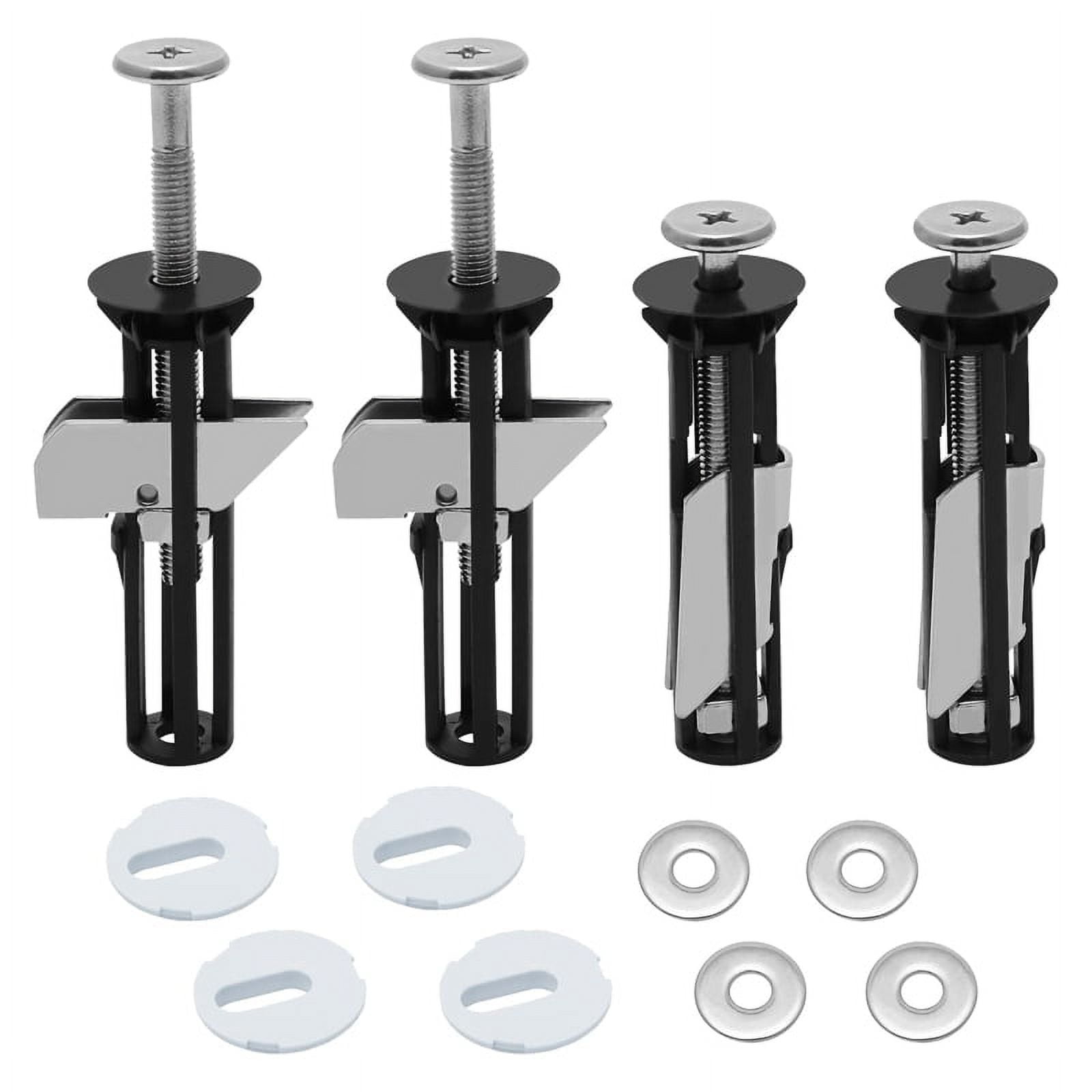 4 Pcs Toilet Seat Fittings, Toilet Seat Fixing Kit,Universal for Blind Holes Easy Install Replacement with Gaskets