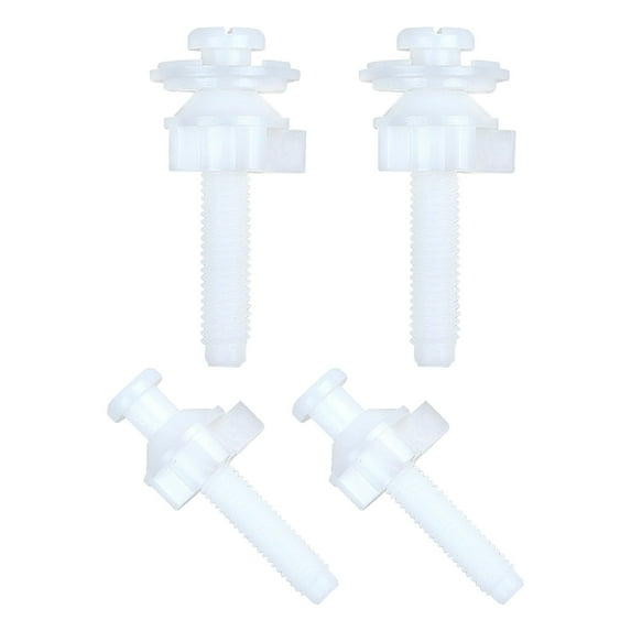 4 Pcs Toilet Seat Screws for Replacement,Seat Hinge Screw, Plastic Toilet Seat Hinge Screws,Toilets Lid Screw Replacement Fasteners , for Fixing The Top Toilet Seat,Bathroom Accessories,White