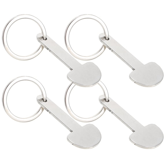 4 Pcs Tokens Key Buckle Trolley Accessory Round Shopping Cart Man