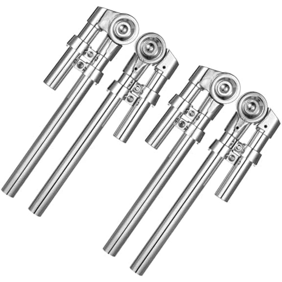 4 Pcs Tom Drum Mount Bracket, Adjustable Metal Tom Mounting Holder Hardware Parts Tom Arm Clamp Replacement for Tom Drum Percussion Instrument$$Music