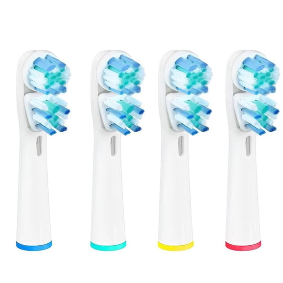 4 Pcs Toothbrush Heads for Oral B Electric Toothbrushes, Dual Clean Oral B Toothbrush Heads Compatible with Replacement Heads, Pro 500/1000/1500/3000/3757/5000/7000/7500/8000
