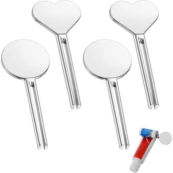 4 Pcs Toothpaste Key,Silver Manual Tube Squeezer Key