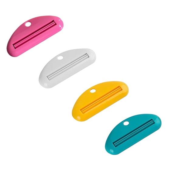 4 Pcs Toothpaste Squeezer,Hanging Tube Squeezer Tool,Tube Paste Dispenser for Saving Toothpaste,Plastic Toothpaste Tube Squeezer,Toothpaste Clip,Tube Squeezer Dispenser Rollers,Mixed 4PCS
