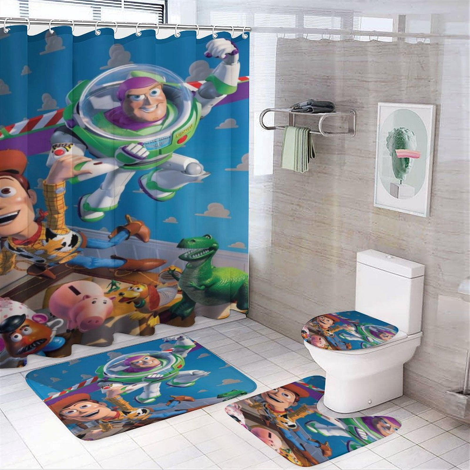 4-pcs-toy-story-bathroom-set-with-shower-curtain-with-non-slip-rugs
