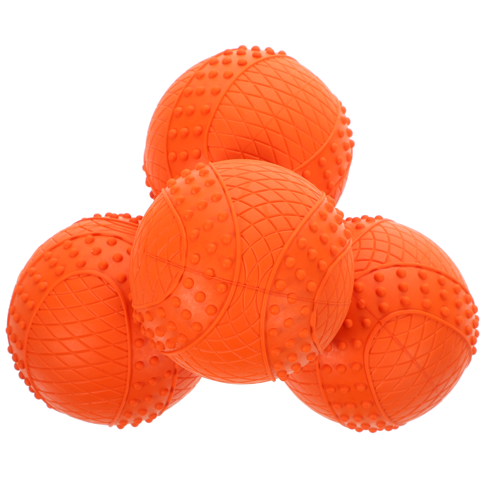 4 Pcs Toys Small Dog Chew for Puppies Pet Treat Ball Rubber Squeaky