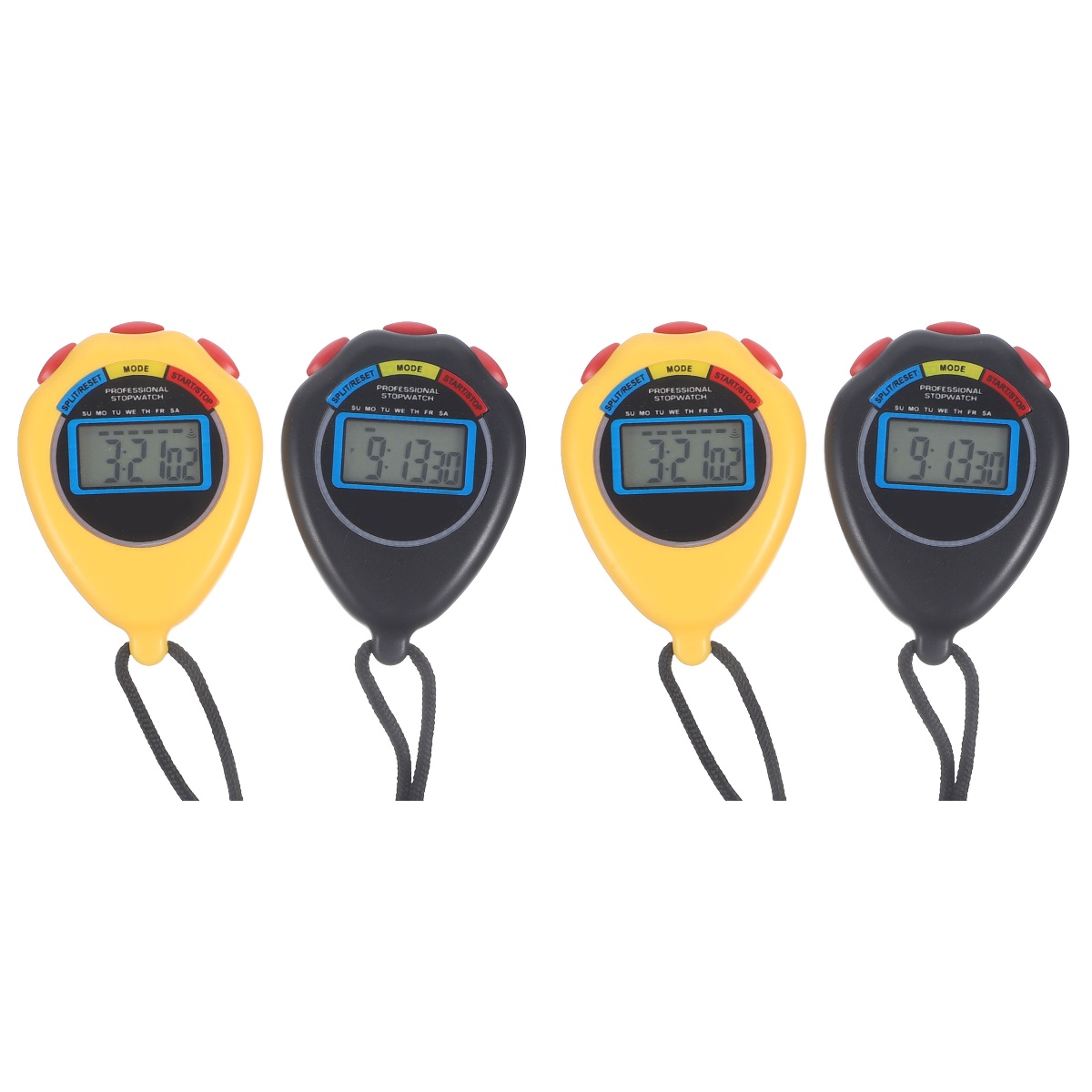4 Pcs Track and Field Stopwatch Timer Work Stopwatches Exercise for