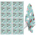 thumbnail image 1 of 4 Pcs Tractor and Cows Blue Pattern Funny Kitchen Towels, Microfiber Dish Towels, Kitchen Tea Towels Set 18" X 26", 1 of 3