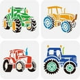 thumbnail image 1 of 4 Pcs Tractors Drawing Stencil 5.9x5.9 Reusable 4 Styles Tractors Painting Template Stencil Different Models of Tractors Decoration Stencil for Painting on Wood Wall Fabric Furniture 1set, 1 of 9