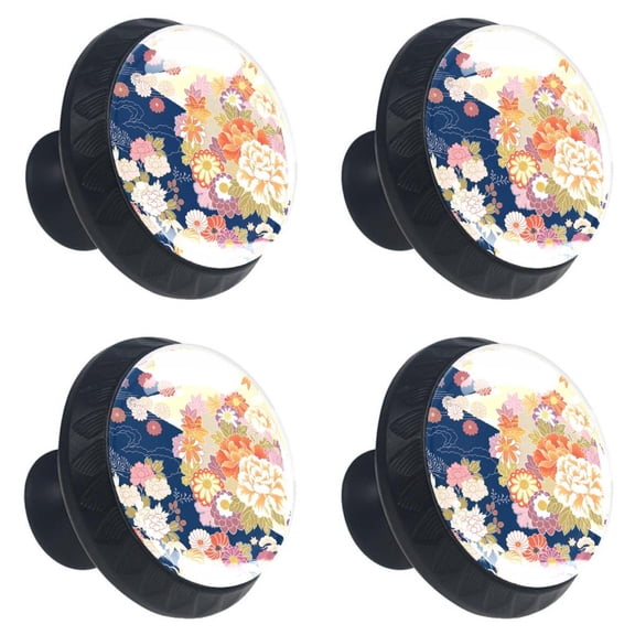 4 Pcs Traditional Knobs for Kitchen Cabinet Cupboard Dresser Bookcase Drawer Pulls Handles Round Home Decor
