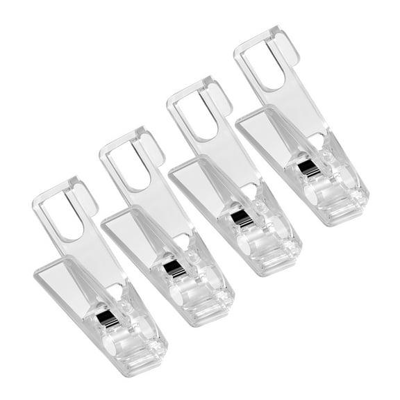 4 Pcs Transparent Hook Clip Pants Hangers Clothing Clothes Racks