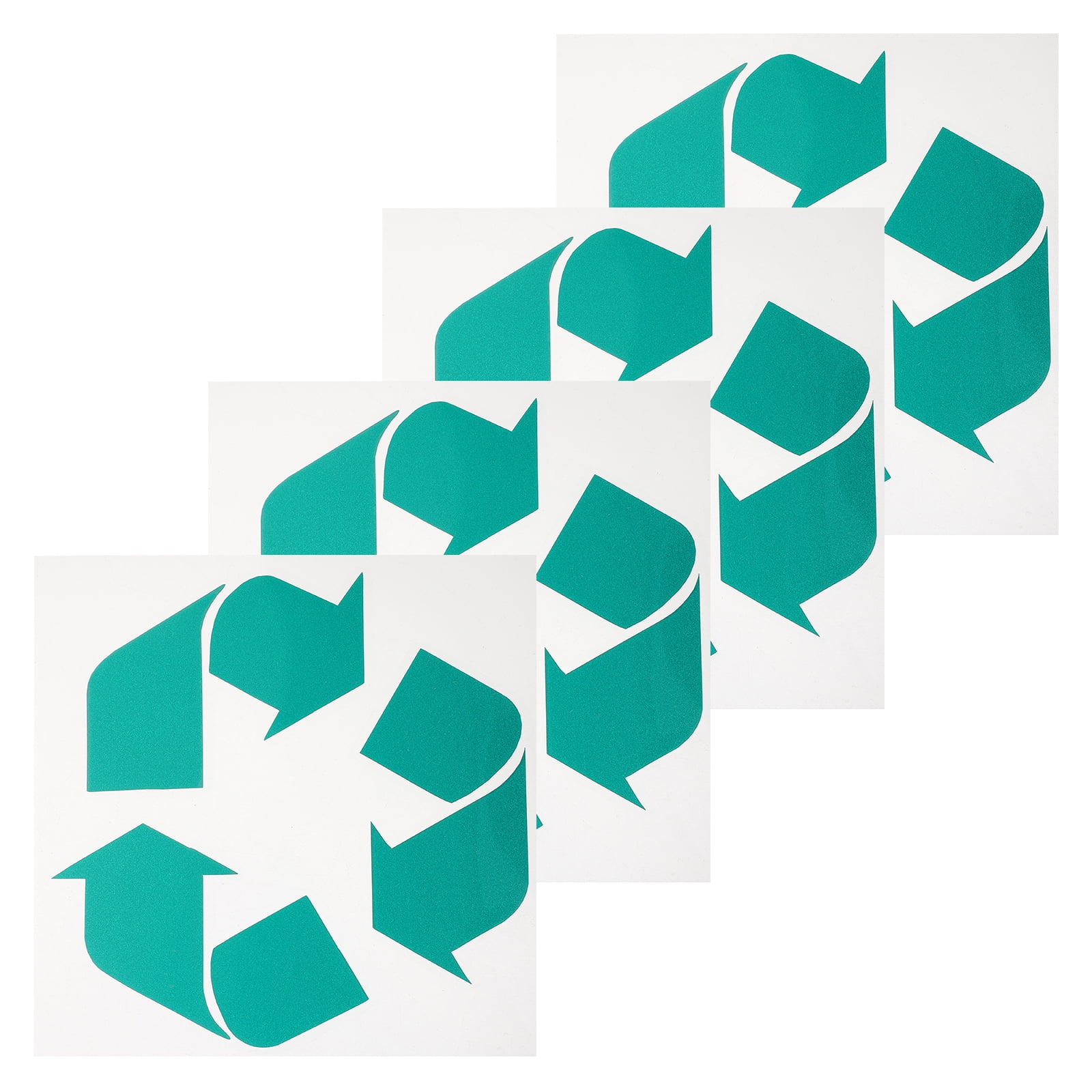 4 Pcs Trash Bin Labels Recyclable Sign Stickers Selfadhesive Recycle