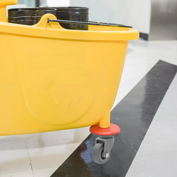 4 Pcs Trash Can Wheels Replacement Threaded Stem Casters Grey