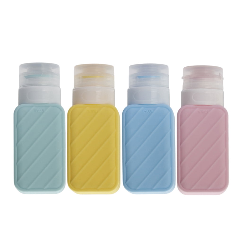 4 Pcs Travel Containers Travel Bottles Set Cosmetic Bottles Silicone ...