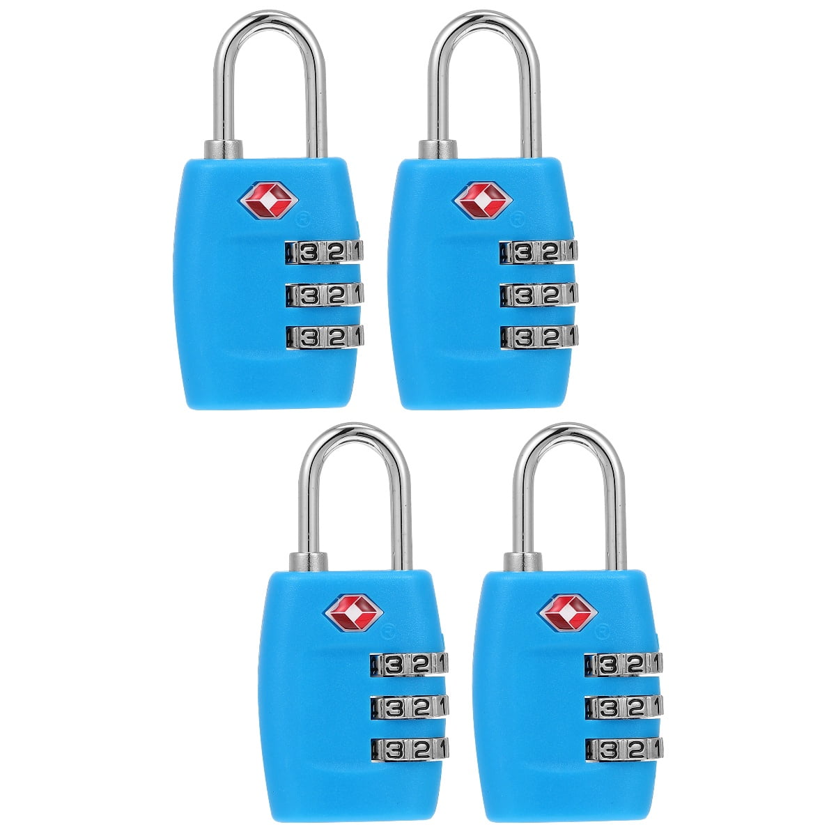4 Pcs Travel Luggage Locks Metal Password Combination Locks