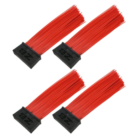 DEEPCRAFF Push Broom Head Replacement Red 4Pcs 14.2X3.5X1.0In