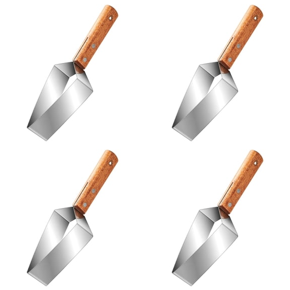 4 Pcs Triangle Watermelon Cutter Large Piece Watermelon Slicer, Stainless Steel Summer Melon Divider Tool, Watermelon Cutting Gadget for Home Kitchen Camping Picnic