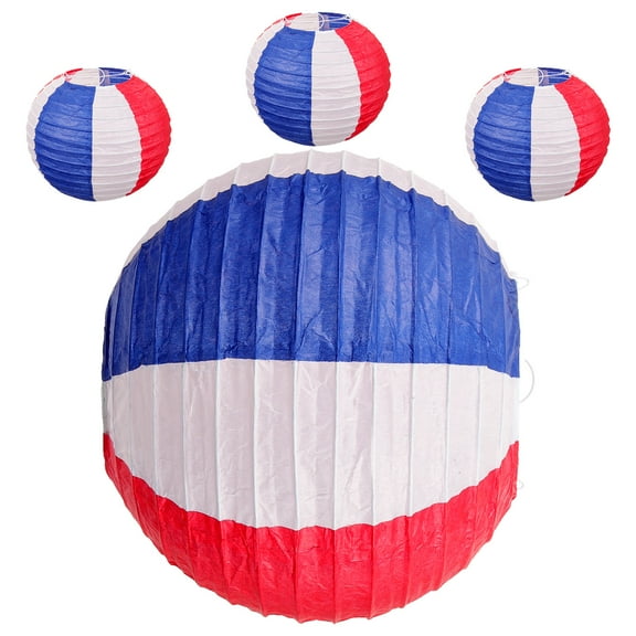 4 Pcs with Lights Tricolor Lantern Korean Lanterns Bride 20.00X20.00X20.00CM