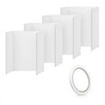 thumbnail image 1 of 4 Pcs Trifold Poster Board,21.5x14 Inches Small White Poster Board Comes with Sticky Accessories, Presentation, 1 of 6