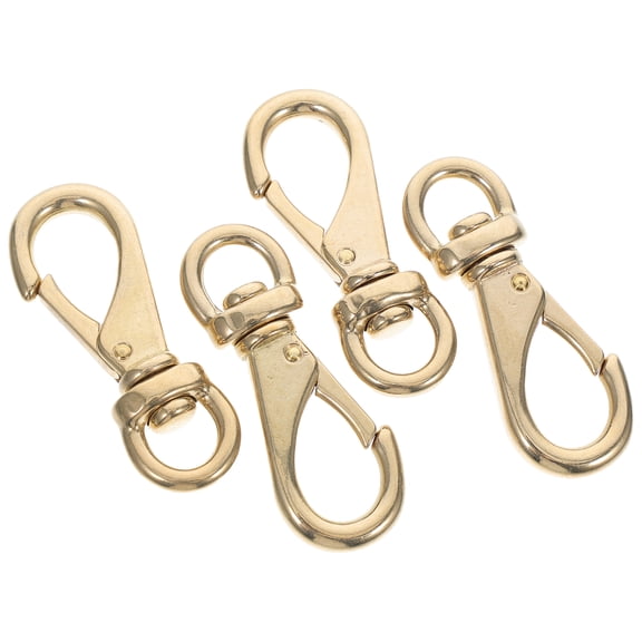 RENACLIPY 4 Pcs Swivel Lobster Claw Clasp In Golden For Dog Leashes Harnesses Crafters