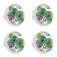 thumbnail image 1 of 4 Pcs Tropical Leaves Lotus Knobs for Kitchen Cabinet Cupboard Dresser Bookcase Drawer Pulls Handles Round Home Decor, 1 of 5