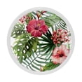 thumbnail image 1 of 4 Pcs Tropical White Floral Knobs for Kitchen Cabinet Cupboard Dresser Bookcase Drawer Pulls Handles Round Home Decor, 1 of 5