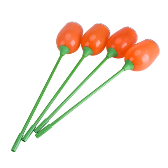 4 Pcs Tulip Solar Flower LED Light Lamp Path Landscape Garden Fence Outdoor Decor Orange