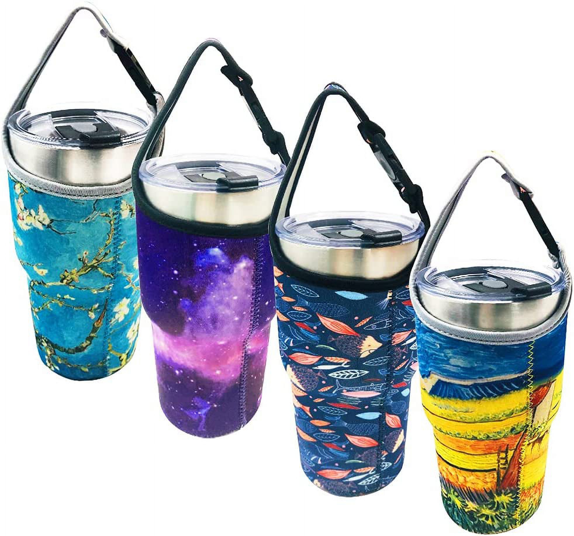 4 Pcs Tumbler Carrier Holder Pouch with Carrying Handle for All 30oz