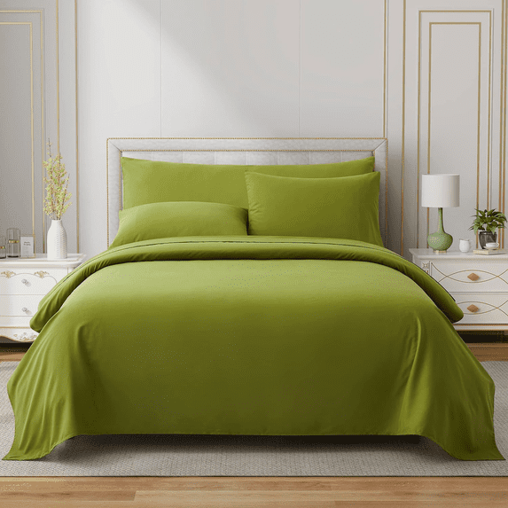 4 Pcs Twin XL 16" Deep Pocket Microfiber Fitted Sheet Breathable Wrinkle