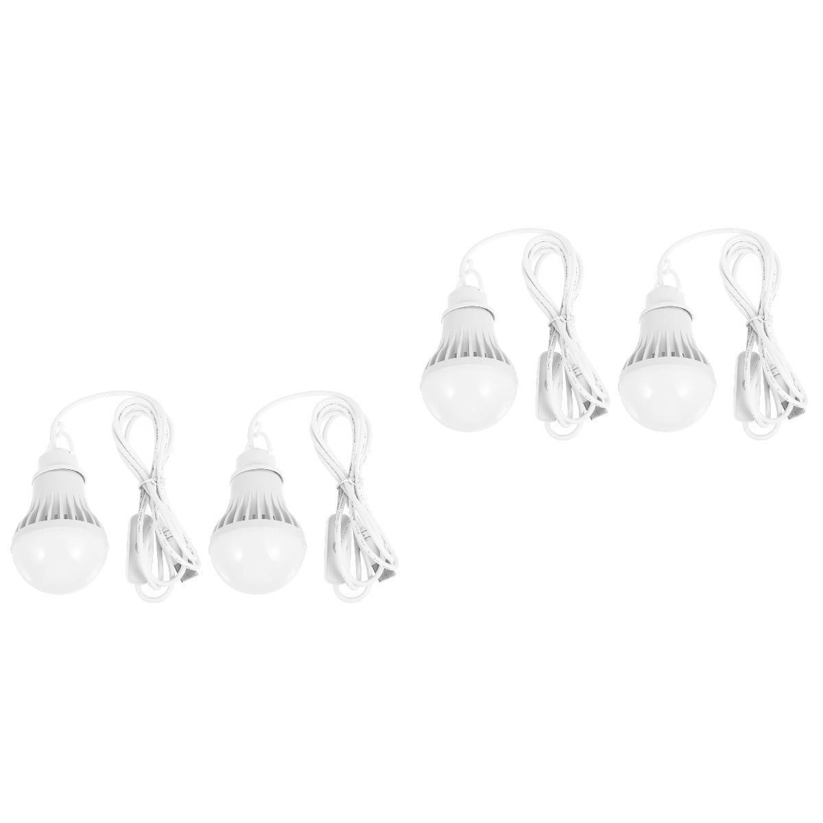 4 Pcs USB Light Bulb Tent Camping Night Market Lantern Household Flashlight Hanging Lamp