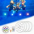 thumbnail image 1 of 4 Pcs USB Rechargeable LED Diving Lights, Rgb Pool Lights with Remote Control, 13 LED 2600mah Submersible Lights for Pool Bathtub Aquarium, 1 of 9