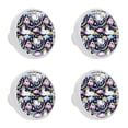 thumbnail image 1 of 4 Pcs Unicorn Knobs for Kitchen Cabinet Cupboard Dresser Bookcase Drawer Pulls Handles Round Home Decor, 1 of 5