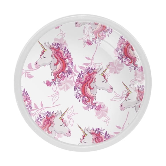 4 Pcs Unicorn Knobs for Kitchen Cabinet Cupboard Dresser Bookcase Drawer Pulls Handles Round Home Decor