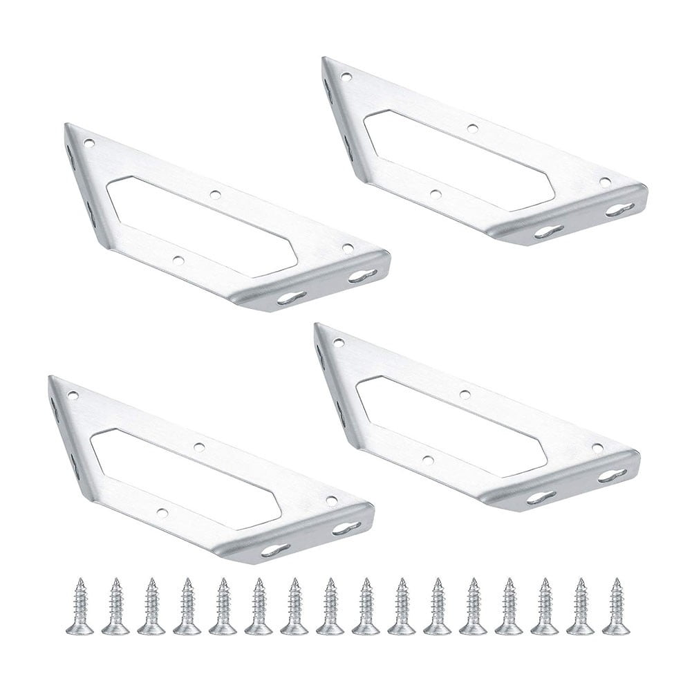 4 Pcs Universal Furniture Corner Connector Stainless Steel Triangle