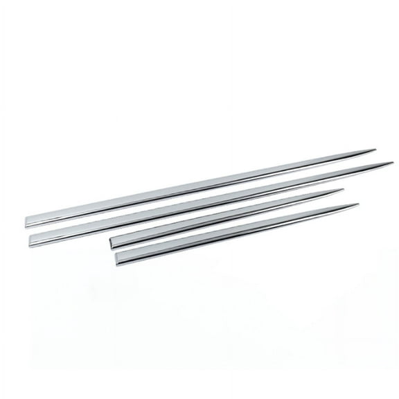 4 Pcs Universal Glossy Finish Chrome Car Door Side Skirt Molding Trim Cover USA