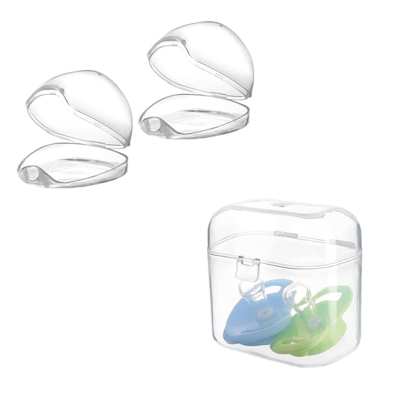 4 Pcs Universal Pacifier Case Container Holder Travel BPA Free