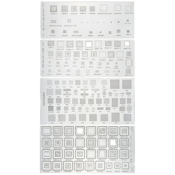 4 Pcs Universal Reballing Stencil Kit for iPhone Android Devices Portable