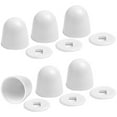 thumbnail image 1 of 4 Pcs Universal Toilet Bolt Caps, Round Plastic Push-On Toilet Bowl Bolt Caps Covers, with Extra Washers for Easy installation, 1.44 Inch Height, White Color, Bathroom Accessories, 1 of 7